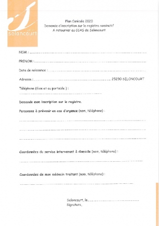 fiche inscription registre