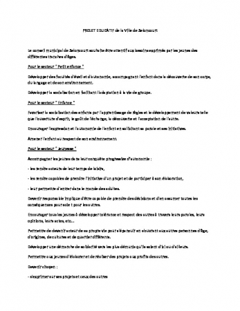 projet educatif