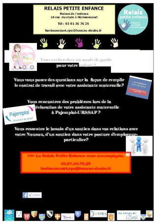 Affiche Relai petit enfance - métier d'assistante maternelle