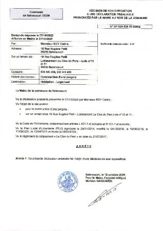 DP 25 00092 REY Cédric